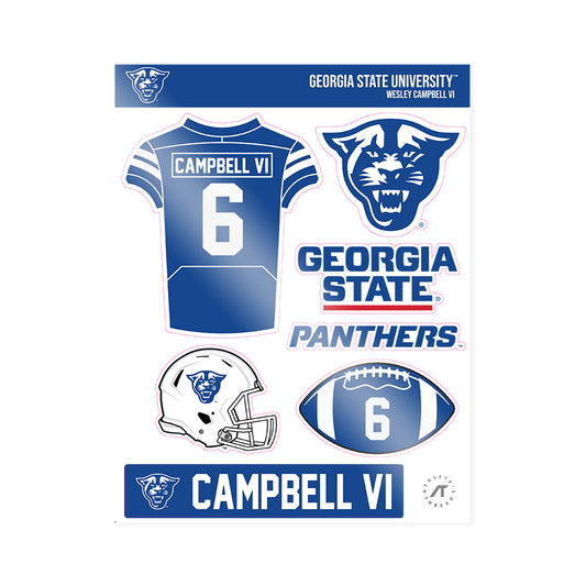 Georgia State - NCAA Football : Wesley Campbell VI - Sticker Sheet-0