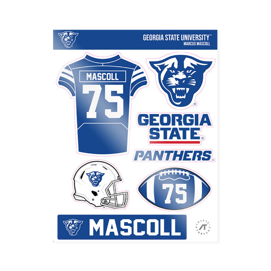 Georgia State - NCAA Football : Marcus Mascoll - Sticker Sheet-0