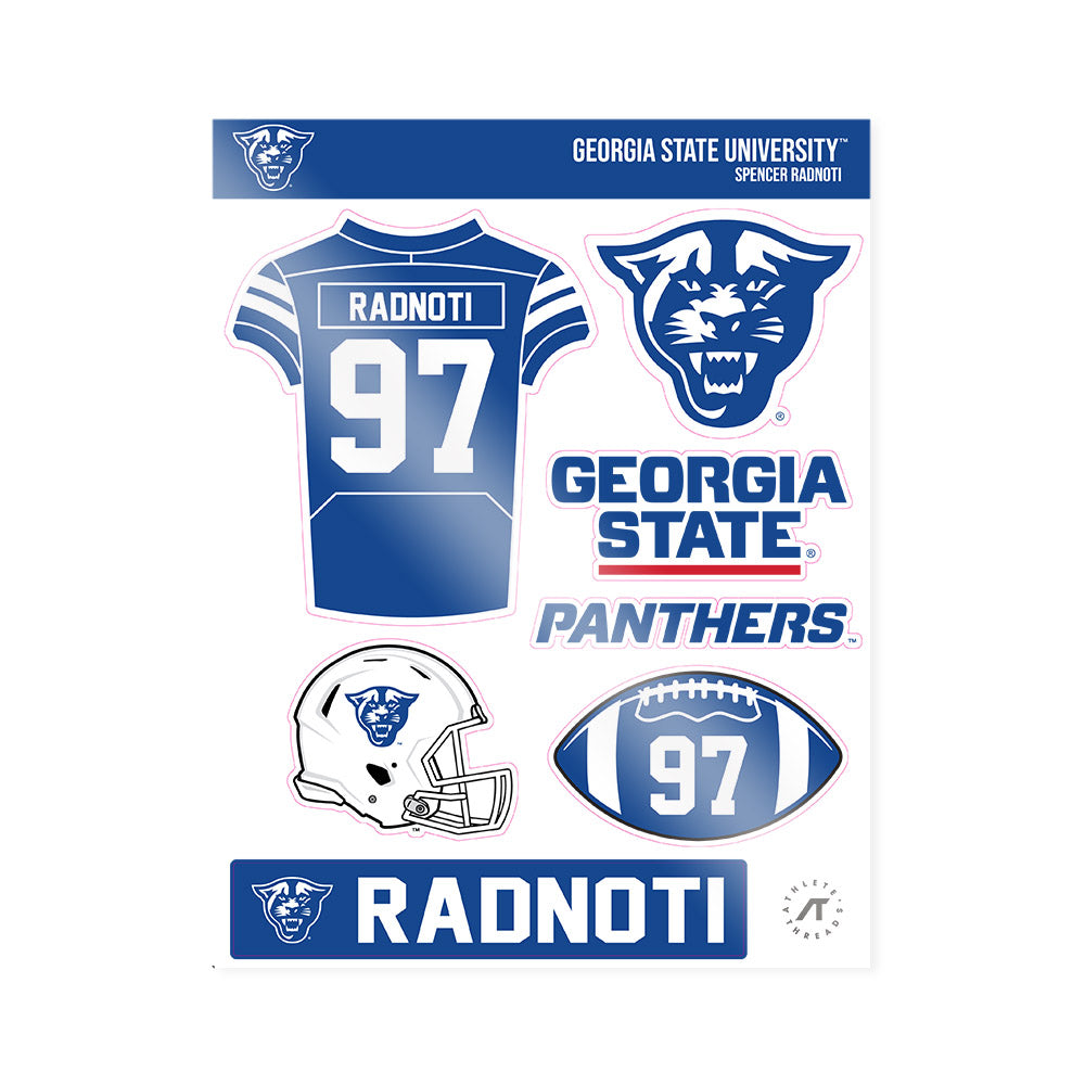 Georgia State - NCAA Football : Spencer Radnoti - Sticker Sheet-0