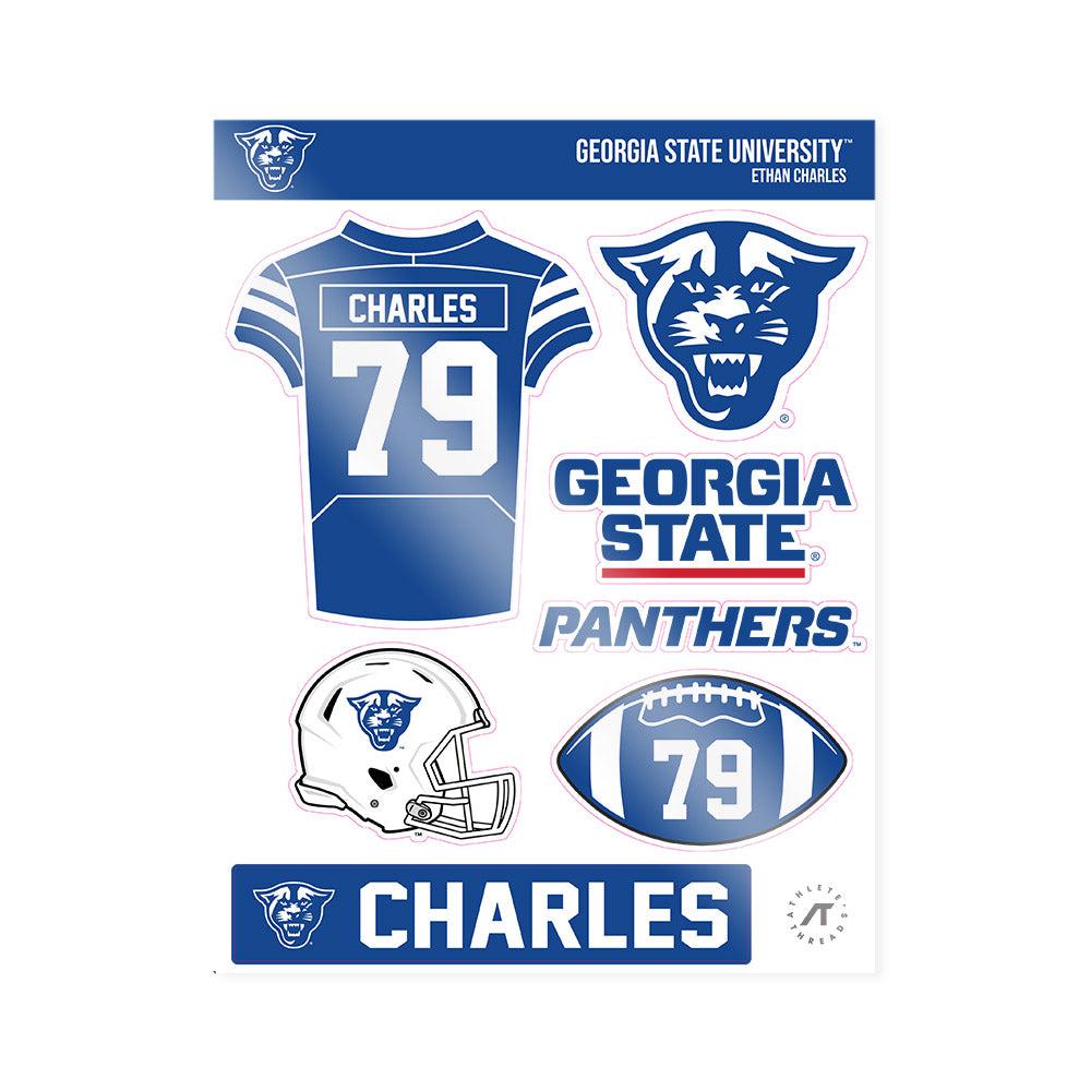 Georgia State - NCAA Football : Ethan Charles - Sticker Sheet-0