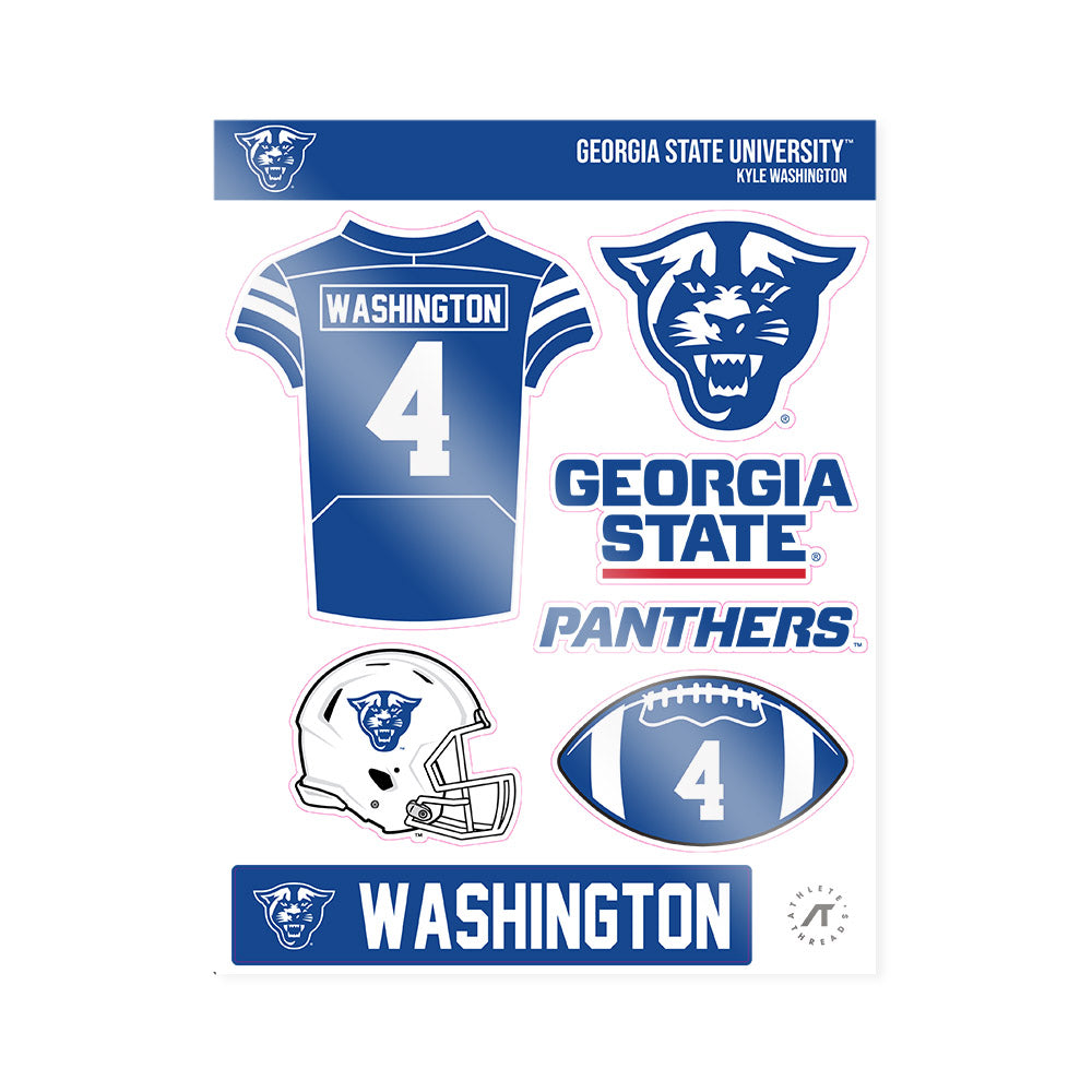 Georgia State - NCAA Football : Kyle Washington - Sticker Sheet-0