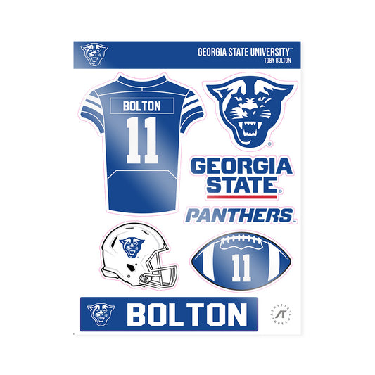 Georgia State - NCAA Football : Toby Bolton - Sticker Sheet-0