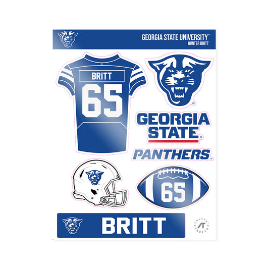 Georgia State - NCAA Football : Hunter Britt - Sticker Sheet-0