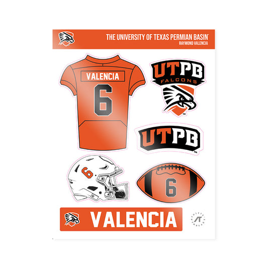 UTPB - NCAA Football : Raymond Valencia - Sticker Sheet-0