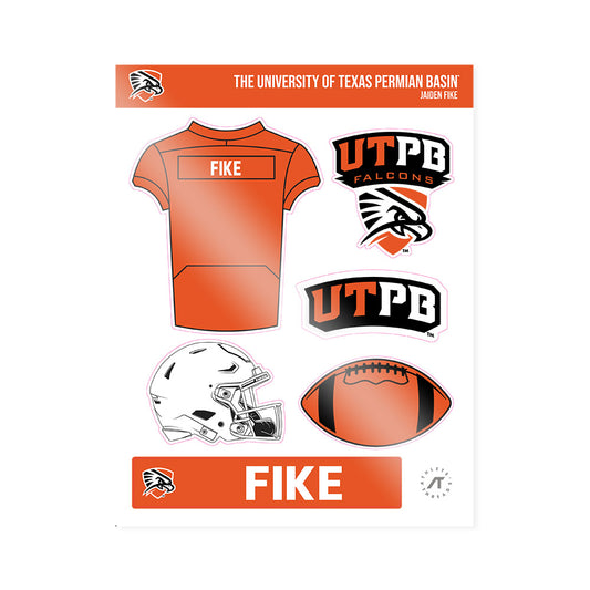 UTPB - NCAA Football : Jaiden Fike - Sticker Sheet-0