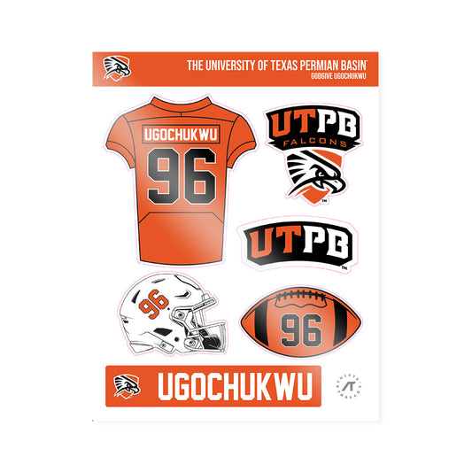 UTPB - NCAA Football : Godgive Ugochukwu - Sticker Sheet-0