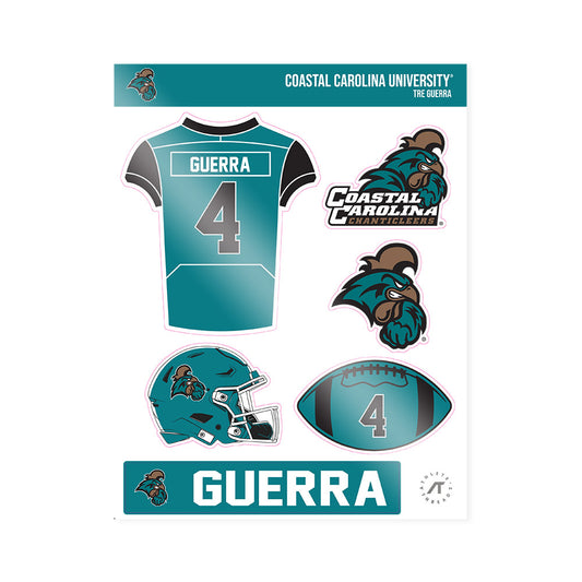 Coastal Carolina - NCAA Football : Tre Guerra - Sticker Sheet-0