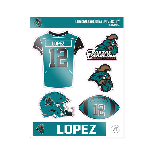 Coastal Carolina - NCAA Football : Osiris Lopez - Sticker Sheet-0