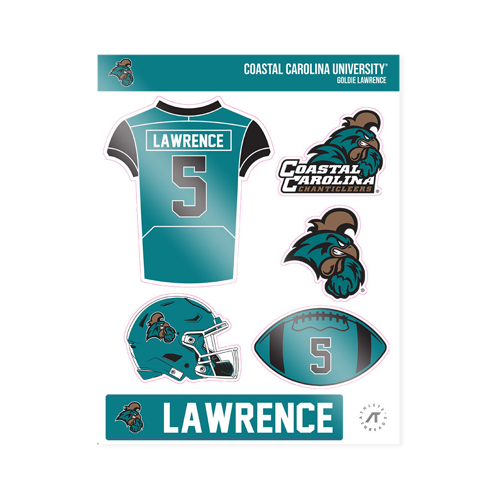 Coastal Carolina - NCAA Football : Goldie Lawrence - Sticker Sheet-0