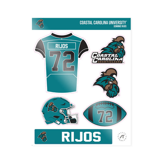 Coastal Carolina - NCAA Football : Dominic Rijos - Sticker Sheet-0