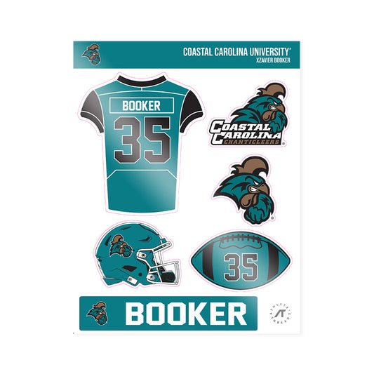 Coastal Carolina - NCAA Football : Xzavier Booker - Sticker Sheet-0