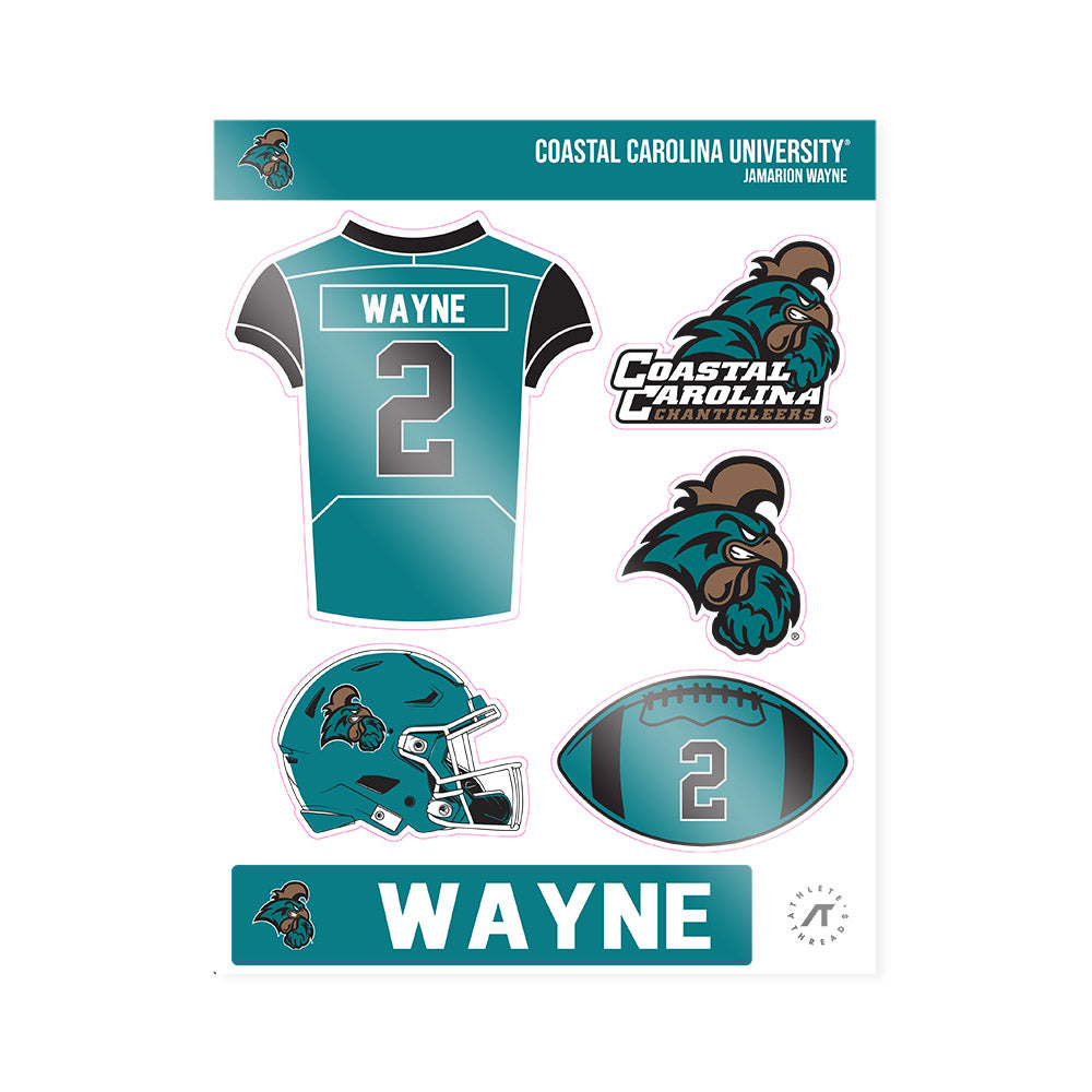 Coastal Carolina - NCAA Football : Jamarion Wayne - Sticker Sheet-0