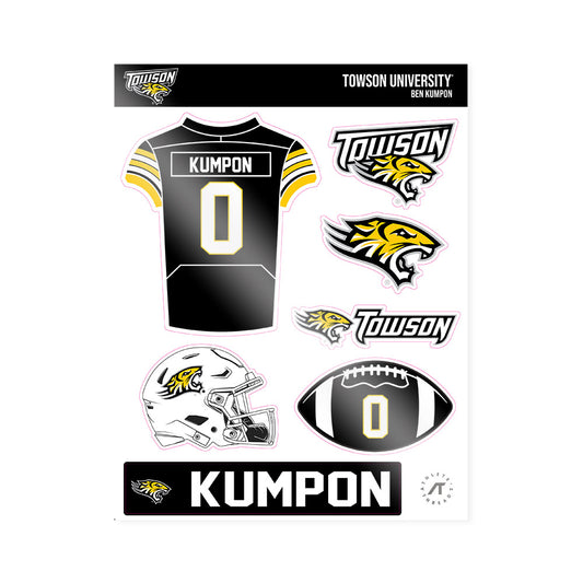 Towson - NCAA Football : Ben Kumpon - Sticker Sheet-0
