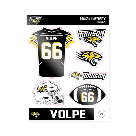 Towson - NCAA Football : Dan Volpe - Sticker Sheet-0
