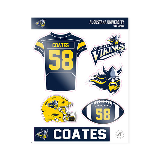 AU - NCAA Football : Wes Coates - Sticker Sheet-0