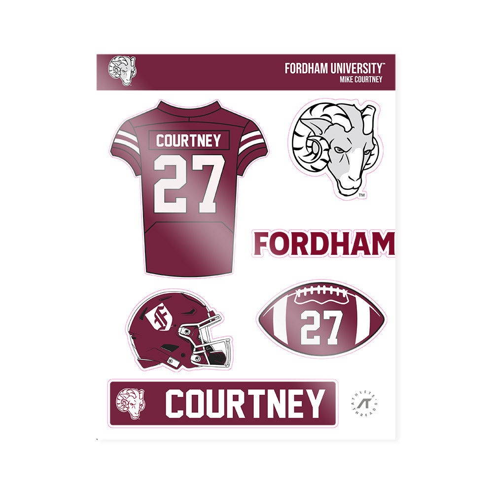 Fordham - NCAA Football : Mike Courtney - Sticker Sheet-0