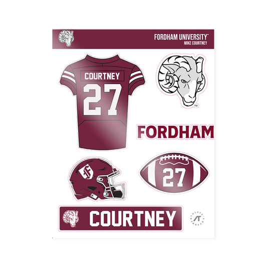 Fordham - NCAA Football : Mike Courtney - Sticker Sheet-0