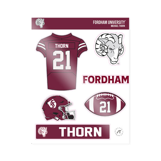 Fordham - NCAA Football : Michael Thorn - Sticker Sheet-0