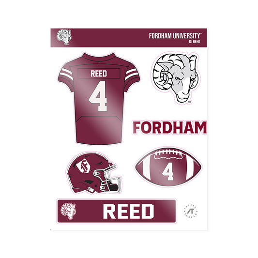 Fordham - NCAA Football : KJ Reed - Sticker Sheet-0