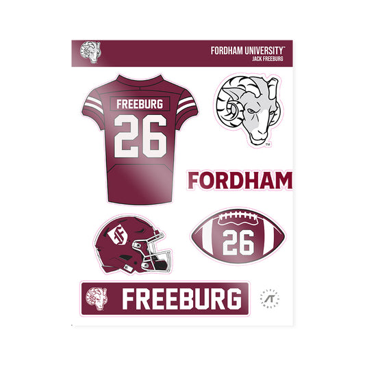 Fordham - NCAA Football : Jack Freeburg - Sticker Sheet-0