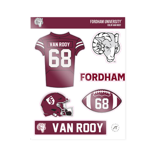 Fordham - NCAA Football : Colin Van Rooy - Sticker Sheet-0