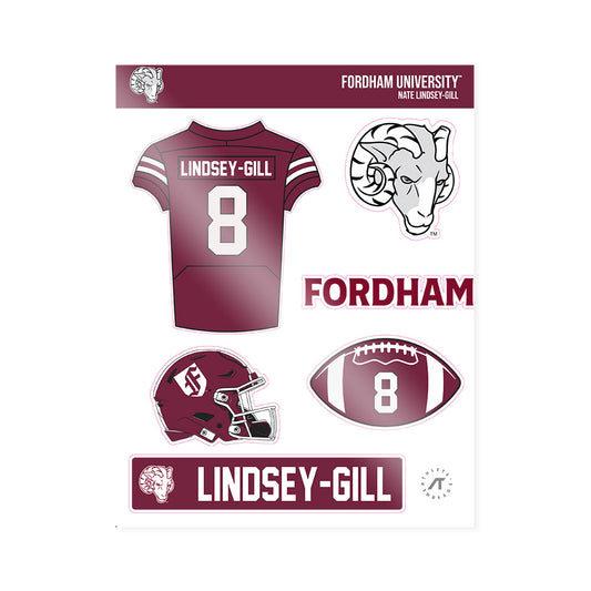 Fordham - NCAA Football : Nate Lindsey-Gill - Sticker Sheet-0