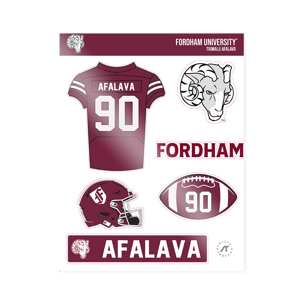 Fordham - NCAA Football : Tiumalu Afalava - Sticker Sheet-0