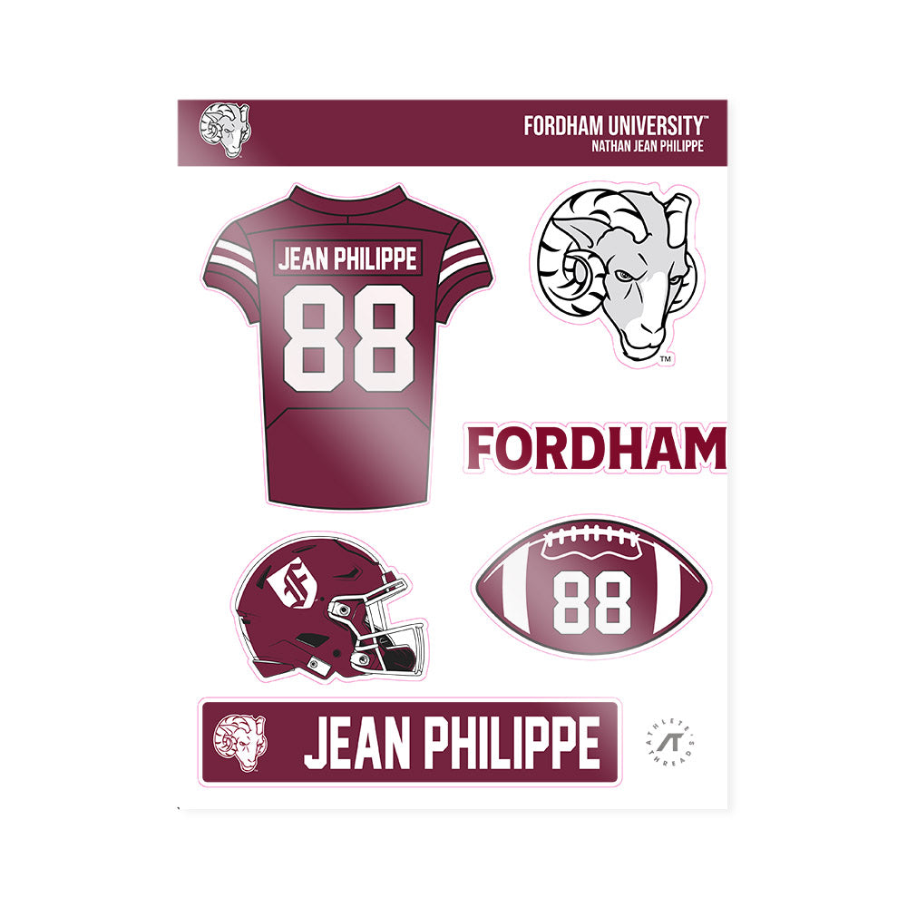 Fordham - NCAA Football : Nathan Jean Philippe - Sticker Sheet-0