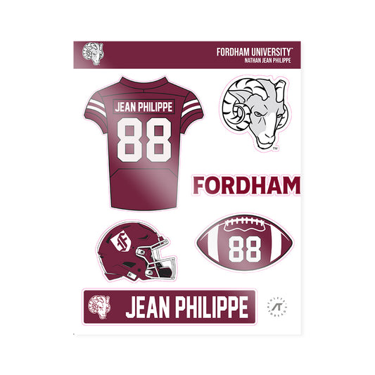 Fordham - NCAA Football : Nathan Jean Philippe - Sticker Sheet-0