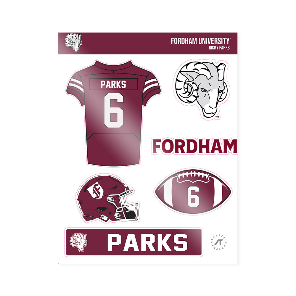 Fordham - NCAA Football : Ricky Parks - Sticker Sheet-0