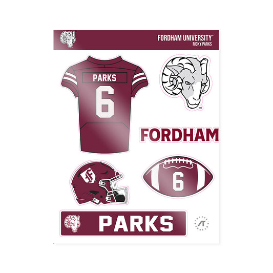 Fordham - NCAA Football : Ricky Parks - Sticker Sheet-0