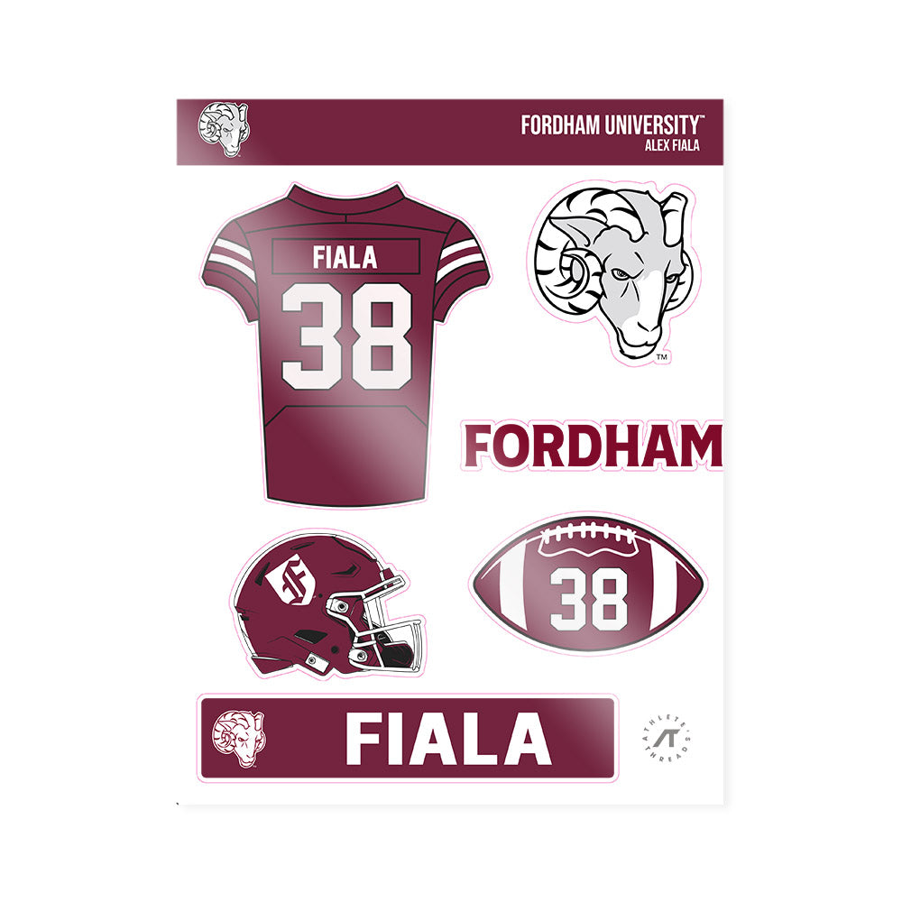 Fordham - NCAA Football : Alex Fiala - Sticker Sheet-0