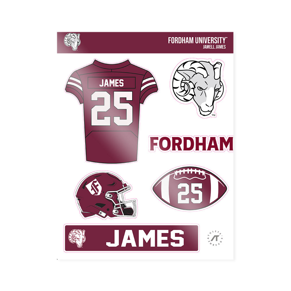 Fordham - NCAA Football : Jamell James - Sticker Sheet-0