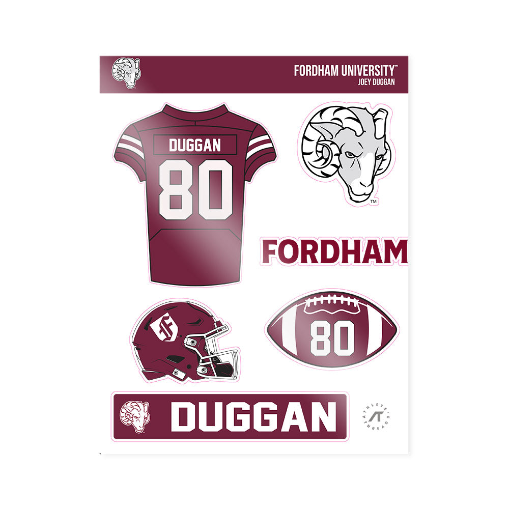 Fordham - NCAA Football : Joey Duggan - Sticker Sheet-0