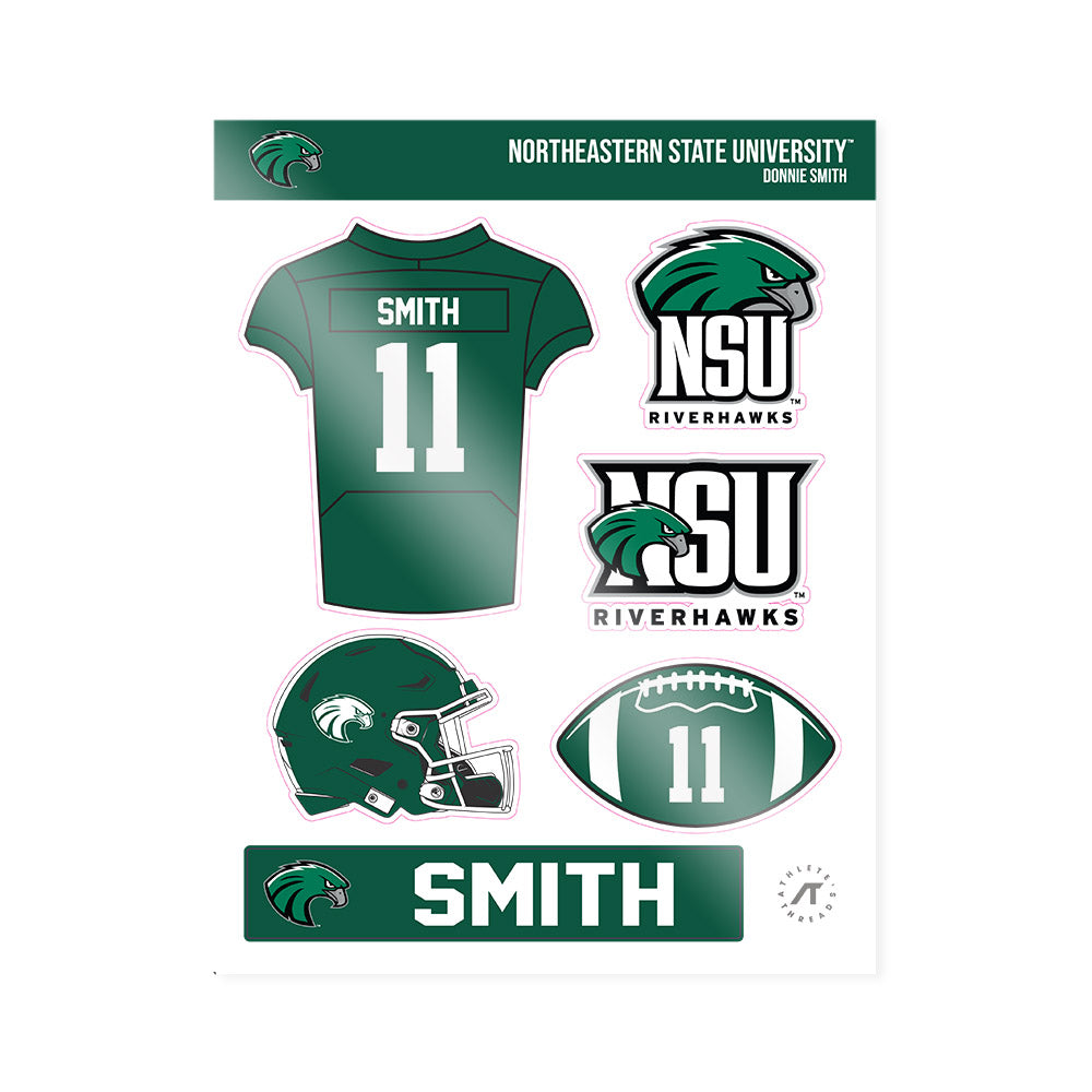 Northeastern State - NCAA Football : Donnie Smith - Sticker Sheet-0