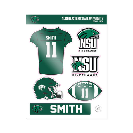 Northeastern State - NCAA Football : Donnie Smith - Sticker Sheet-0