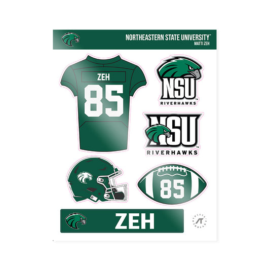 Northeastern State - NCAA Football : Matti Zeh - Sticker Sheet-0