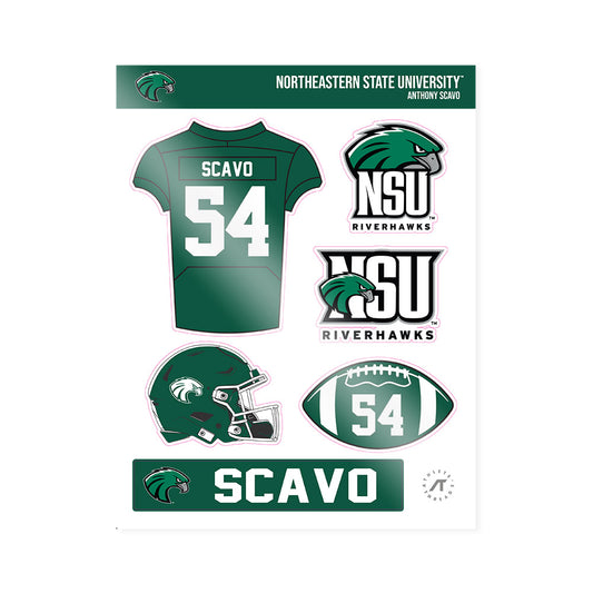 Northeastern State - NCAA Football : Anthony Scavo - Sticker Sheet-0