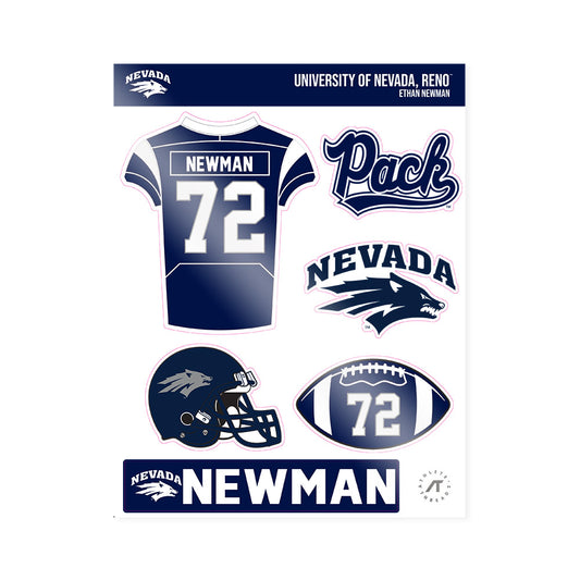 Nevada - NCAA Football : Ethan Newman - Sticker Sheet-0