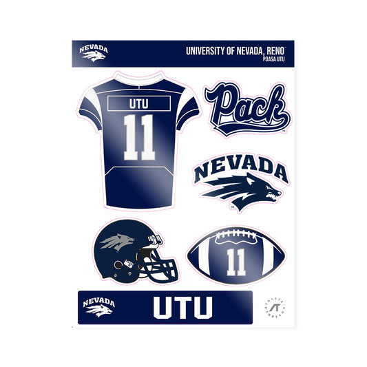 Nevada - NCAA Football : Poasa Utu - Sticker Sheet-0