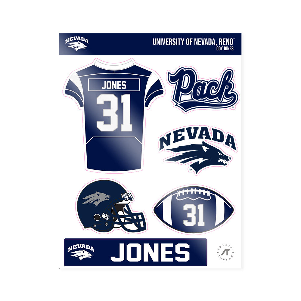 Nevada - NCAA Football : Coy Jones - Sticker Sheet-0