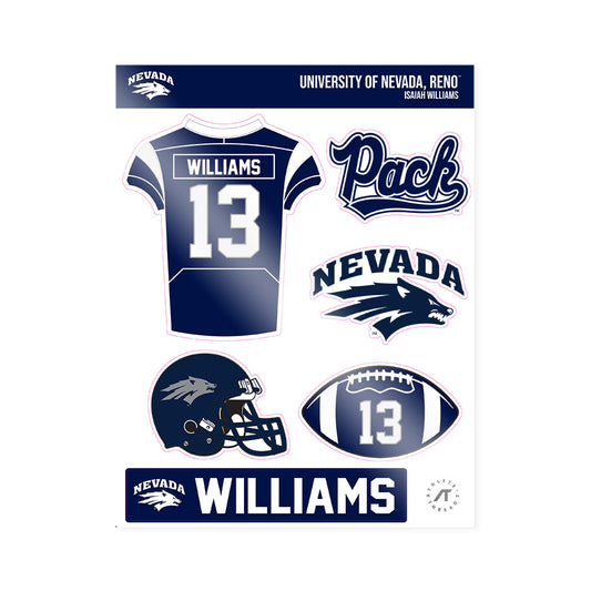 Nevada - NCAA Football : Isaiah Williams - Sticker Sheet-0