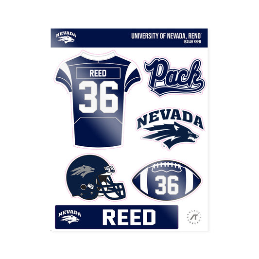 Nevada - NCAA Football : Isaiah Reed - Sticker Sheet-0