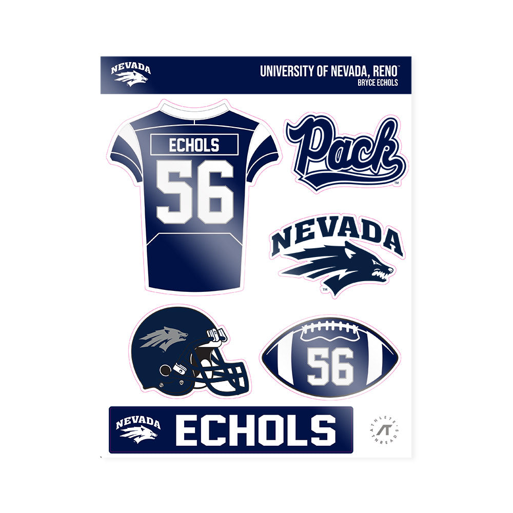 Nevada - NCAA Football : Bryce Echols - Sticker Sheet-0