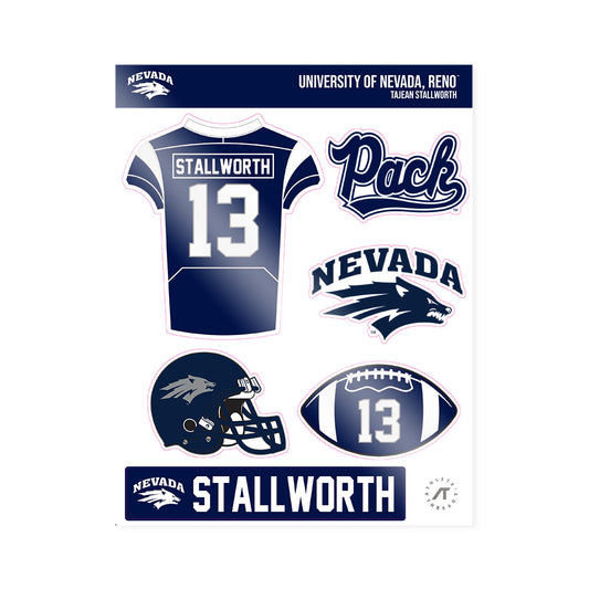 Nevada - NCAA Football : Tajean Stallworth - Sticker Sheet-0