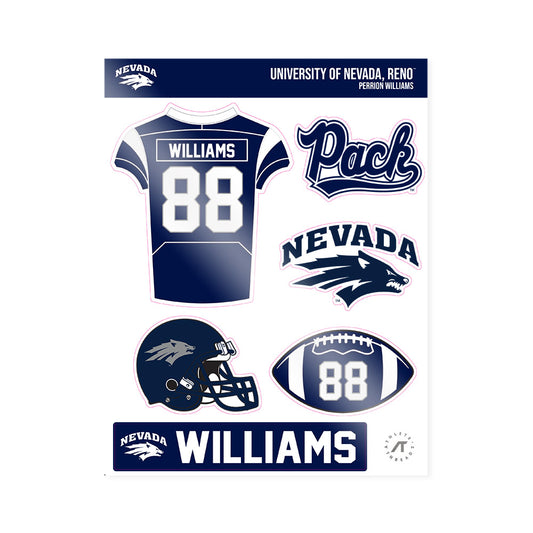 Nevada - NCAA Football : Perrion Williams - Sticker Sheet-0