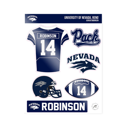 Nevada - NCAA Football : Gerick Robinson - Sticker Sheet-0