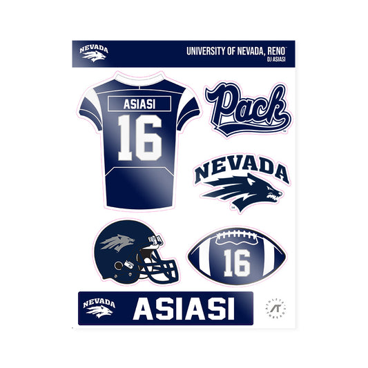 Nevada - NCAA Football : DJ Asiasi - Sticker Sheet-0