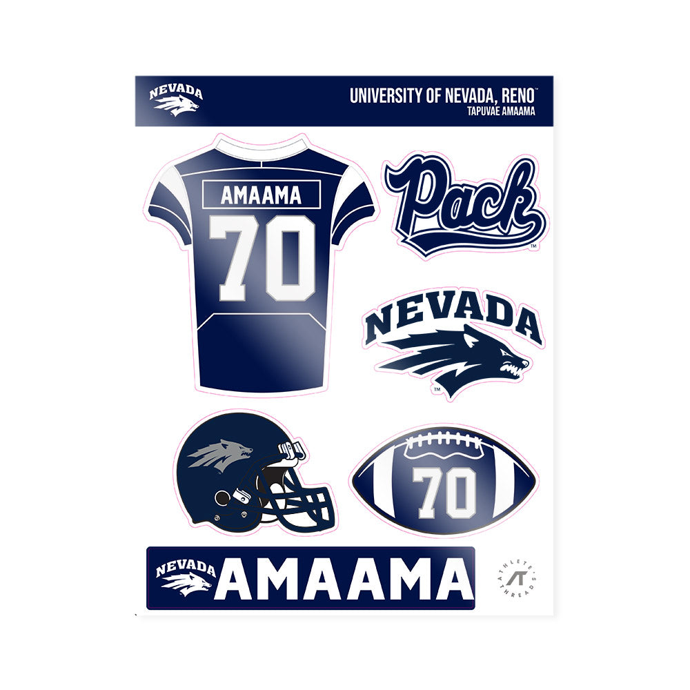 Nevada - NCAA Football : Tapuvae Amaama - Sticker Sheet-0