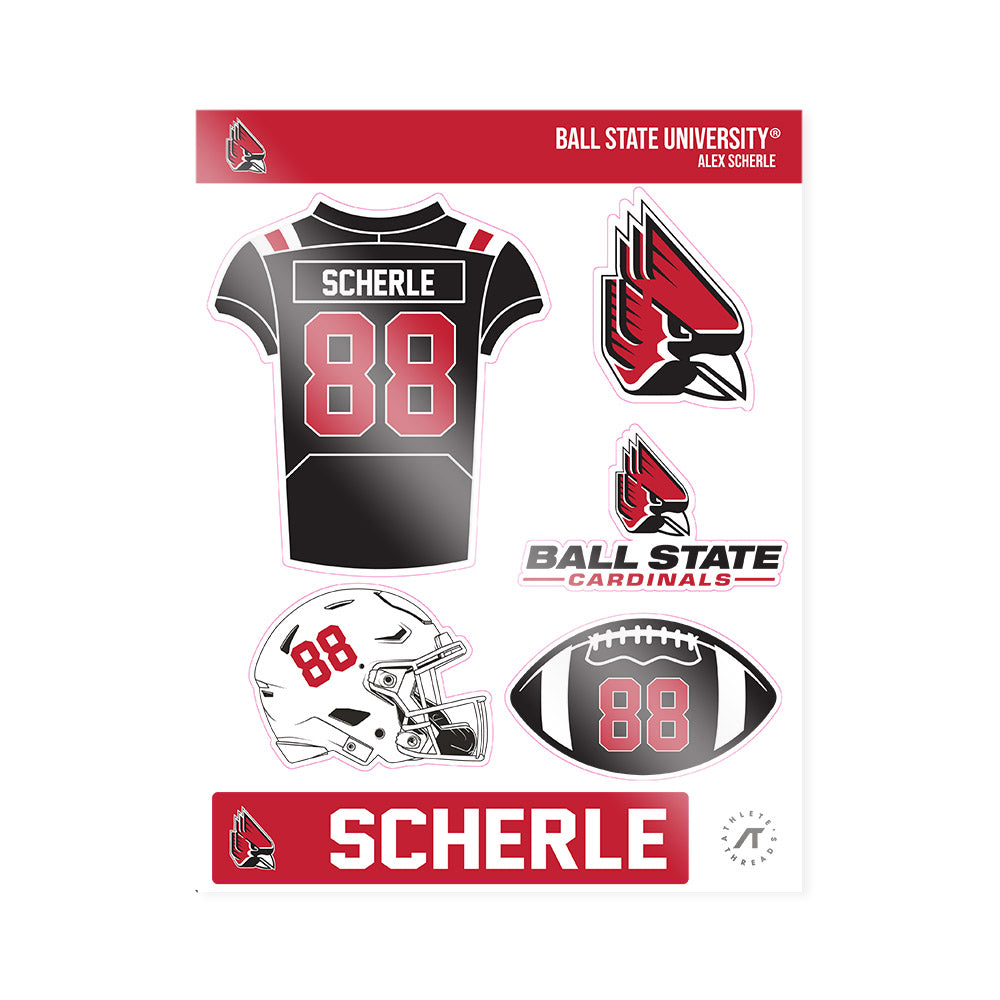 Ball State - NCAA Football : Alex Scherle - Sticker Sheet-0